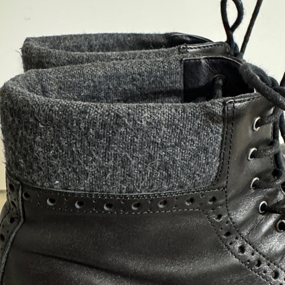 🔥Sale🔥 J & M EST. 1850 20-2925 MEN'S BLACK LEATHER & FABRIC CAPTOE BOOTS 13M - Picture 8 of 8